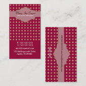 Carte De Visite Rétro à petits pois classique (Devant / Derrière)