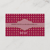 Carte De Visite Rétro à petits pois classique (Dos)