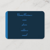 Carte de visite rétro à répartition (Dos)