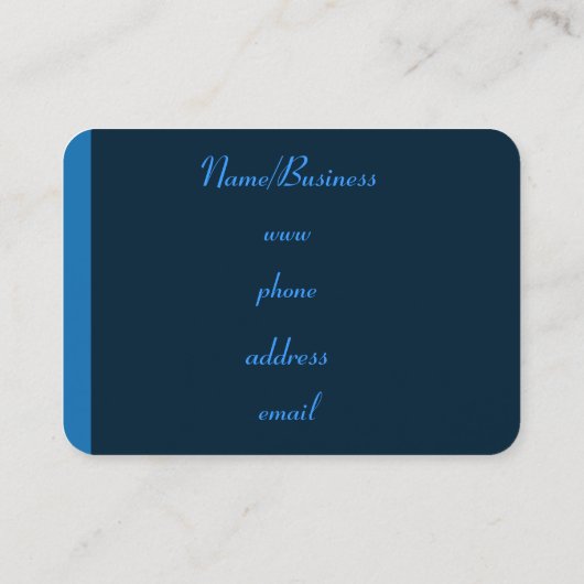 Carte de visite rétro à répartition (Dos)