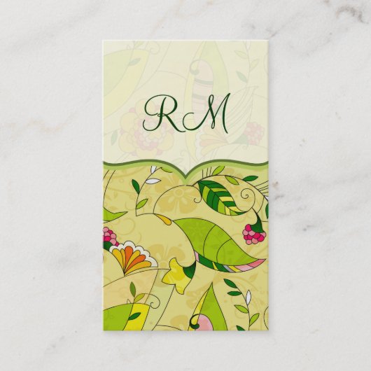 Carte De Visite Retro Abstrait Collage Modèle 3 (Devant)