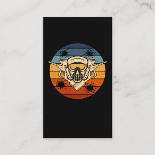 Carte De Visite Retro Airsoft Match Paintball Player