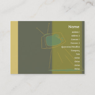 Carte De Visite Rétro alien de TV - potelé