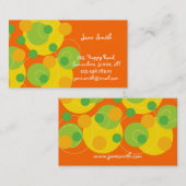 Carte De Visite Rétro amusement moderne vert de motif de pois (Devant / Derrière)