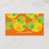 Carte De Visite Rétro amusement moderne vert de motif de pois (Dos)