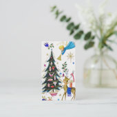 Carte De Visite Rétro ange vintage de Noël (Debout devant)