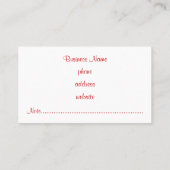 Carte de visite Retro Aqua (Dos)