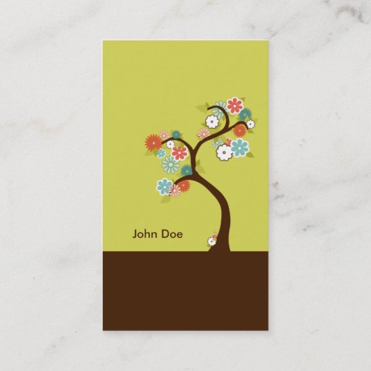 Carte De Visite rétro arbre (Dos)