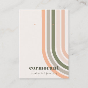 Carte De Visite Retro Arc-en-ciel Désert Écran d'oreille chic