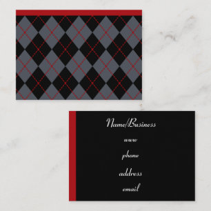 Carte de visite rétro Argyle