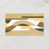 Carte De Visite Retro Art Déco Jazz Brown Autumn Curve Motif (Dos)