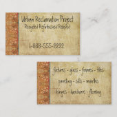 Carte De Visite Rétro asiatique Recyclé vintage (Devant / Derrière)