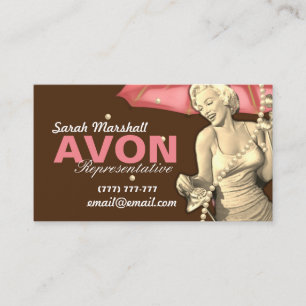 Carte De Visite Retro Avon Représentant