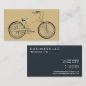 Carte De Visite rétro bicyclette (Devant / Derrière)