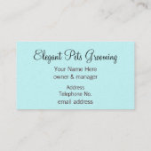 Carte De Visite Rétro Black Poodle & Cherries (Dos)