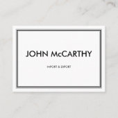 Carte De Visite Retro Black White Professional Three Stripes (Devant)