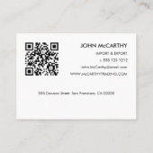 Carte De Visite Retro Black White Professional Three Stripes (Dos)