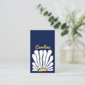 Carte de visite rétro bohème fleur groovy (Debout devant)