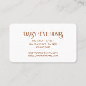 Carte De Visite Rétro Boho Terracotta Et Sage Sun Mounts (Dos)