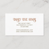 Carte De Visite Rétro Boho Terracotta Sage Sud-Ouest Sun Desert (Dos)