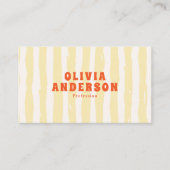 Carte De Visite Retro Bold 70's Boho Super Funky unique QR Code (Devant)