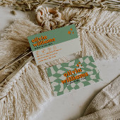 Carte De Visite Retro Bold Psychedelic Groovy Checkered Unique Fun