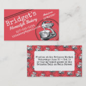Carte De Visite Rétro boulangerie de mélangeur de support de (Devant / Derrière)