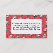 Carte De Visite Rétro boulangerie de mélangeur de support de (Dos)