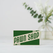 Carte De Visite rétro boutique de prêteur sur gages (Debout devant)