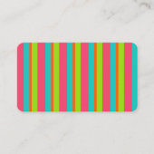 Carte De Visite Retro Bright Stripes Business Card (Devant)