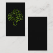 Carte De Visite Retro Broccoli Art Vegables Dessin (Devant / Derrière)