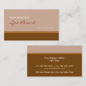 Carte De Visite Rétro brun (Devant / Derrière)