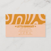Carte De Visite Retro Burnt Orange Terracotta Boho Groovy Unique (Dos)