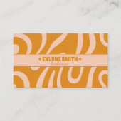 Carte De Visite Retro Burnt Orange Terracotta QR Code Boho Groovy (Devant)