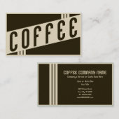 Carte De Visite rétro café (Devant / Derrière)