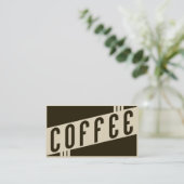Carte De Visite rétro café (Debout devant)