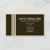 Carte De Visite rétro café (Dos)