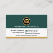 Carte De Visite Rétro Calques de colonne Rénovations de maison (Devant)