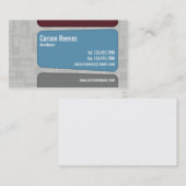 Carte De Visite Rétro carré - style 1 (Devant / Derrière)