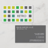 Carte De Visite RÉTRO (carrés de mod) (Devant / Derrière)