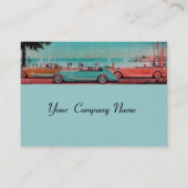 Carte De Visite RETRO CARS - réparation automobile (Dos)