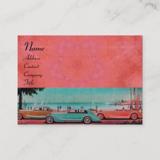 Carte De Visite RETRO CARS - réparation automobile (Devant)