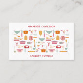 Carte De Visite Retro Catering Bakery code QR (Devant)