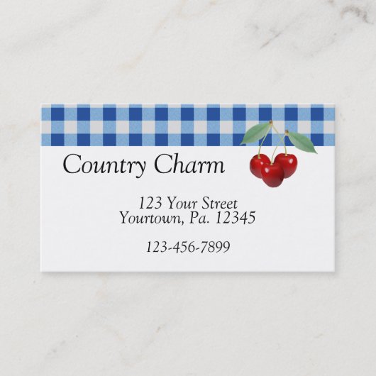 Carte de visite Retro Cherries (Devant)