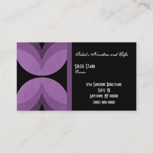 Carte de visite rétro chic, aubergine