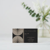 Carte de visite rétro chic, Brown au chocolat (Debout devant)