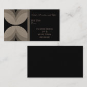 Carte de visite rétro chic, Brown au chocolat (Devant / Derrière)