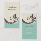 Carte De Visite Rétro chic élégant floral de fleur moderne (Devant / Derrière)