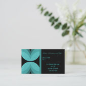 Carte de visite rétro chic, Mermaid Turquoise (Debout devant)