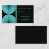 Carte de visite rétro chic, Mermaid Turquoise (Devant / Derrière)